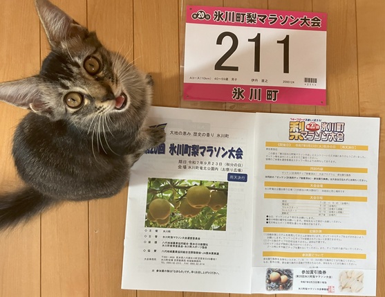 氷川町梨マラソンのゼッケン等